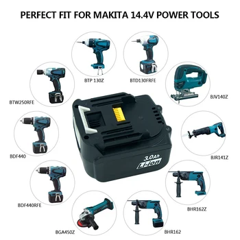 

LERRONX 14.4V 3000mAh Li-ion Rechargeable Battery for Makita Cordless Power Tools Replace for 194065-3 194066-1 BL1430 Bateria