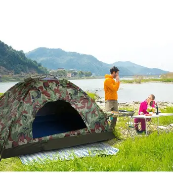 

2 Person Tent Ultralight Single Layer Water Resistance Camping Tent 190D Oxford Cloth 2000-3000MM with Carry Bag for Hiking Trav