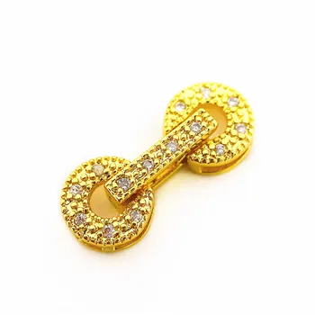 

Copper Clasps 18K Gold plated DIY Pearls Jewelry Fittings Fastener Connector Clasps For DIY Gems Pearls Necklace Bracelet Clasp
