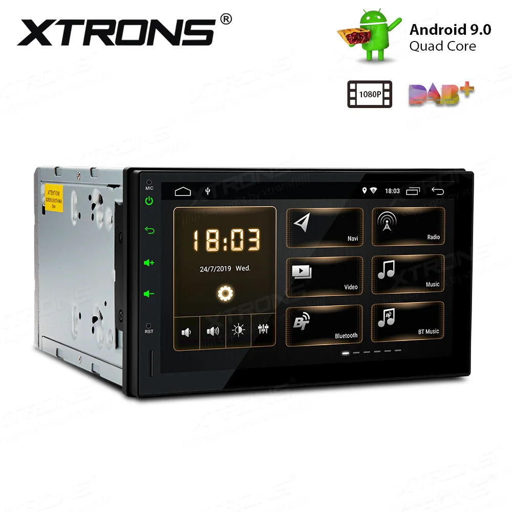 Flash Deal XTRONS Universal 7" Head Unit Android 9.0 Car Multimedia Player Radio Stereos 1080p Video Steering wheel GPS RCA OBD NO DVD 1