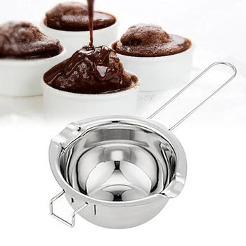 

400ML Candle Making Kitchen Baking Tool Chocolate Candy Easy Clean Long Handle Pastry Stainless Steel Melting Pot Double Boiler