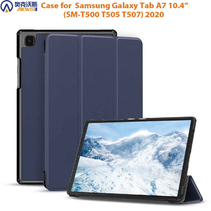For Samsung Galaxy tab A7 10.4 Tablet Case SM T500 Smart Cover for TAB A 2020 Magnetic Funda SM-T505 | Компьютеры и офис