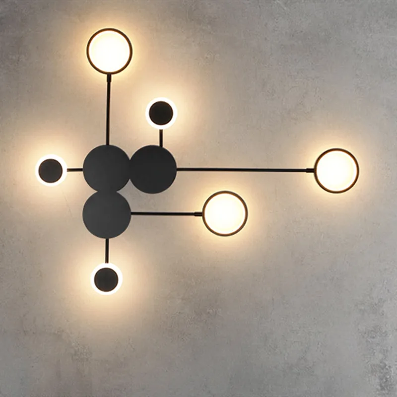 

Nordic Minimalist Modern Bedroom Bedside Wall Lamp Creative Personality Art Living Room Decoration Special Big Dipper Sconce