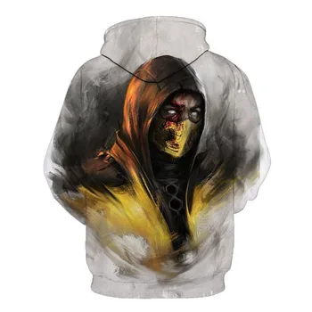 

New Game Mortal Kombat 3 Hoodie Robin Sweatshirts Cosplay Costume Jacket Clothing