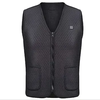 

Charging Intelligent Heating Vest Winter Heating Vest Black Keep Warm Washable Electric Vest Clothes