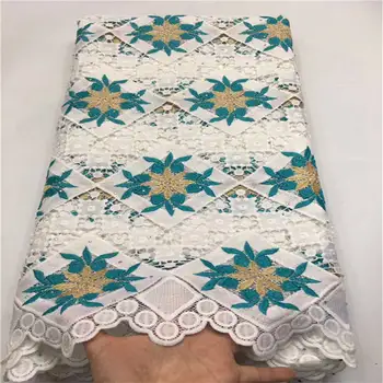 

French Lace Fabric African Stones Embroidery Tulle Applique Lace fabric Nigeria 3D for wedding free shipping H2306