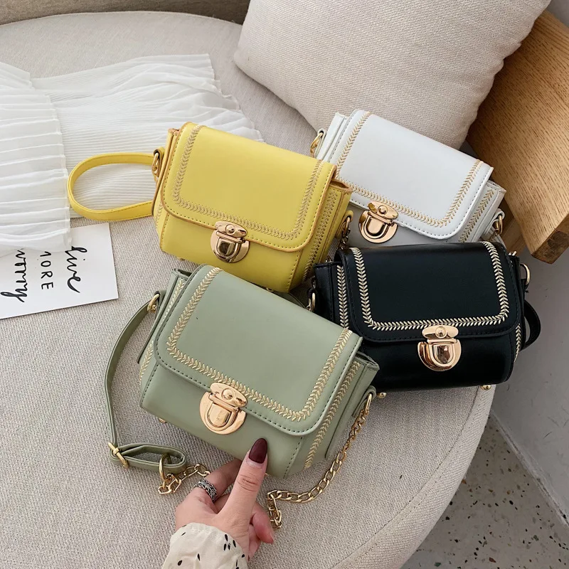 

The New Super Fire Bag Women's Ins2019 Korean-style Mini Small Bag with Chain Solid Color Crossbody Bag Women's Bags