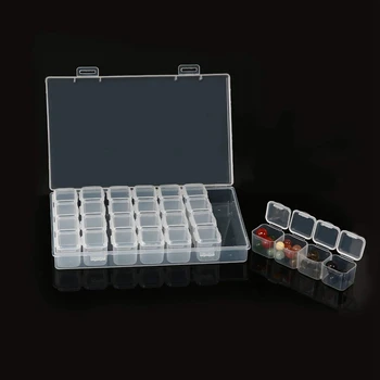 

8 Packs 28 Grids Bead Organizer Containers Storage Plastic Earring Storage Containers Diamond Painting Storage Case for Cross St