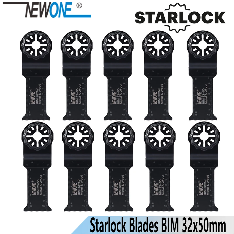 NEWONE 32*50mm Starlock Long BIM Saw Blades fit Power Oscillating Tools for Wood Metal Cut Remove Nails and Blades| -