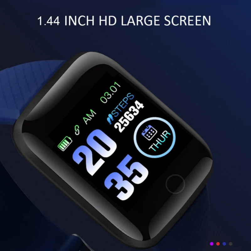 116 Plus Smart Watch Men Women Smartwatch Heart Rate Blood Pressure Monitor Fitness Tracker Watch Smart Bracelet For Android IOS