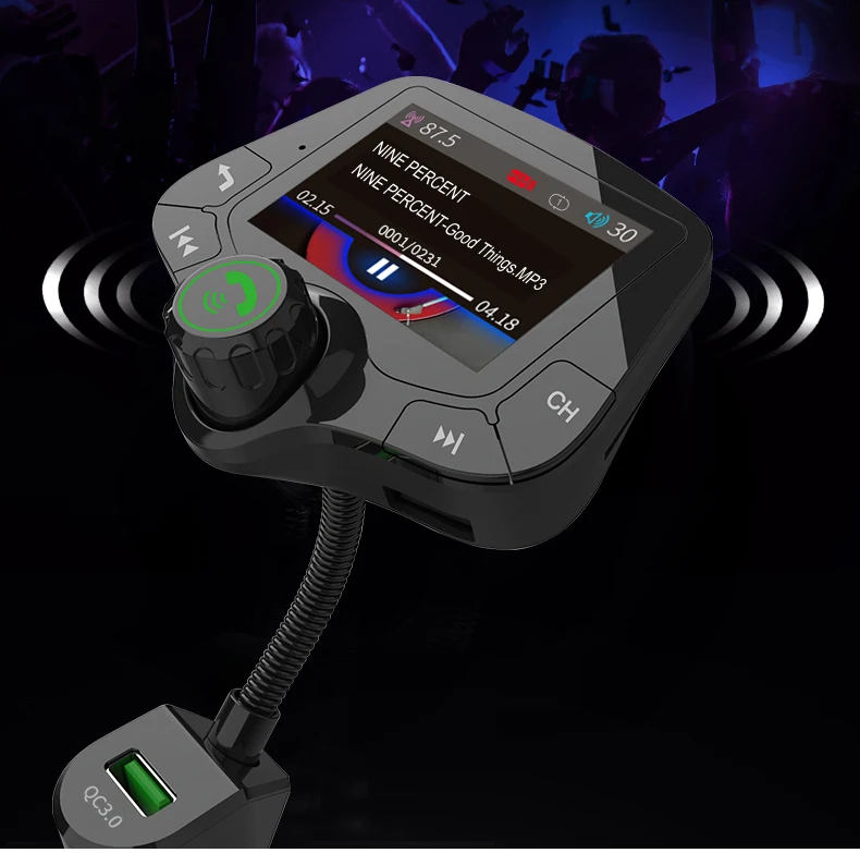 Автомобильный MP3-плеер Bluetooth hands-free, автомобильный мультимедийный плеер с ЖК-дисплеем, быстрая зарядка автомобиля, ответ в один клик, голосовая навигация G45