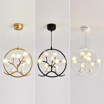 

Modern Lights Loft Bird LED Chandeliers Pendant Lamps Bedroom Living Room Study Restaurant Hanging Lighting Fixtures Decoration