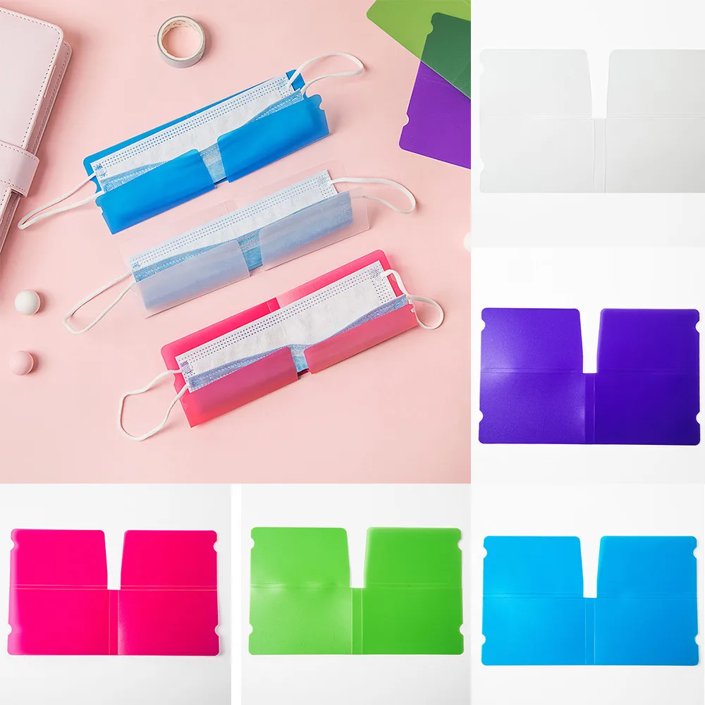 

10 pcs face mask holder cover bags protective case protection plastic sheet washable mask holder bag 2020 new