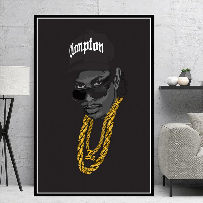 NWA хип-хоп музыкальный Рэппер со звездами Ice Cube Eazy-E холст постер печать Современная живопись маслом искусство настенные картины гостиная домашний декор
