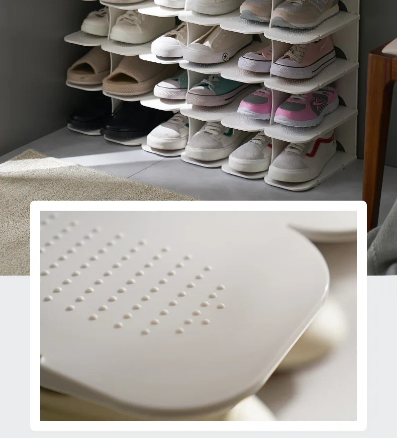 6-Слои стекируемые Вешалка для обуви креативная Складная Экономия пространства шкаф стеллаж для хранения практические мульти-Слои подставка для обуви из Органайзеры