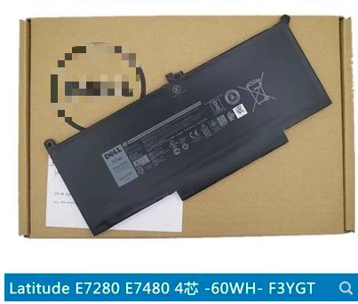 F3YGT Аккумулятор для ноутбука Dell Latitude 7390 7280 7480 60wh