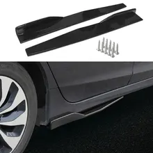 1 par Universal para falda lateral de coche divisores de cohete alas difusor modificado pequeña cuchilla envolvente accesorios para automóvil