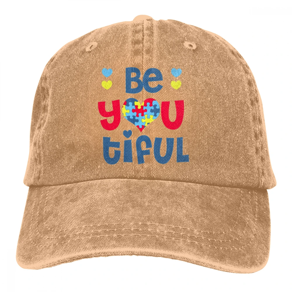 Be You Tiful Casquette натуральный унисекс Мужские Женские джинсовые бейсболка с ремешком кепки Регулируемый Гольф папа шляпа
