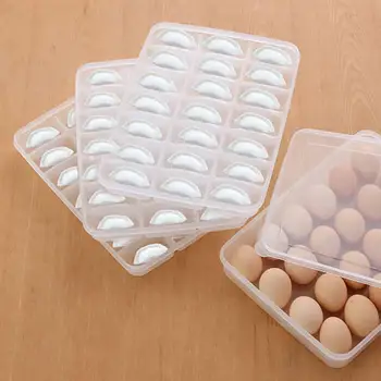 

Single Layer Dumpling Boxes Storage Tray Food Container Box For Keep Fresh Refrigerator Dumplings Storage Plastic Boxes