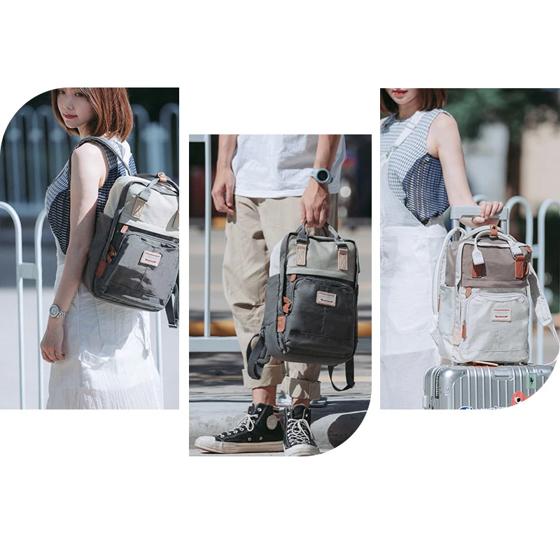 Contraste Mochila Laptop Cor para Mulheres Mochilas de Viagem Bonito Bolsa Escolar Mochila Impermeável Bolsa para Menina Estudante Nova Moda - Imagem 3