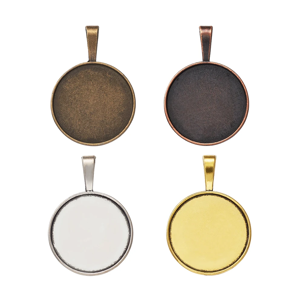 Tibetan Alloy Pendants Cabochons Bezel Connector Settings Links Jewelry Making 