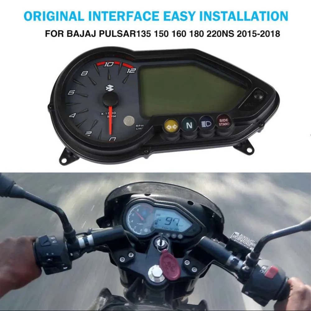 

High Quality Motorcycle Instrument Electronic odometer speedometer Speedo tachometer For BAJAJ Pulsar 180 Pulsar180