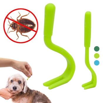 

2pcs Cat Dog Flea and Ticks Remover Pet Cleaning Tool Flea Clip Grabbing Hook Two Tooth Extractor Cheap Pet Supplies