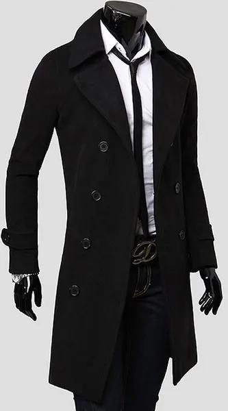 ZOGAA, осенняя мужская Длинная ветровка, британский стиль, Тренч, длинное приталенное пальто, куртка, ветровка, верхняя одежда, Мужское пальто