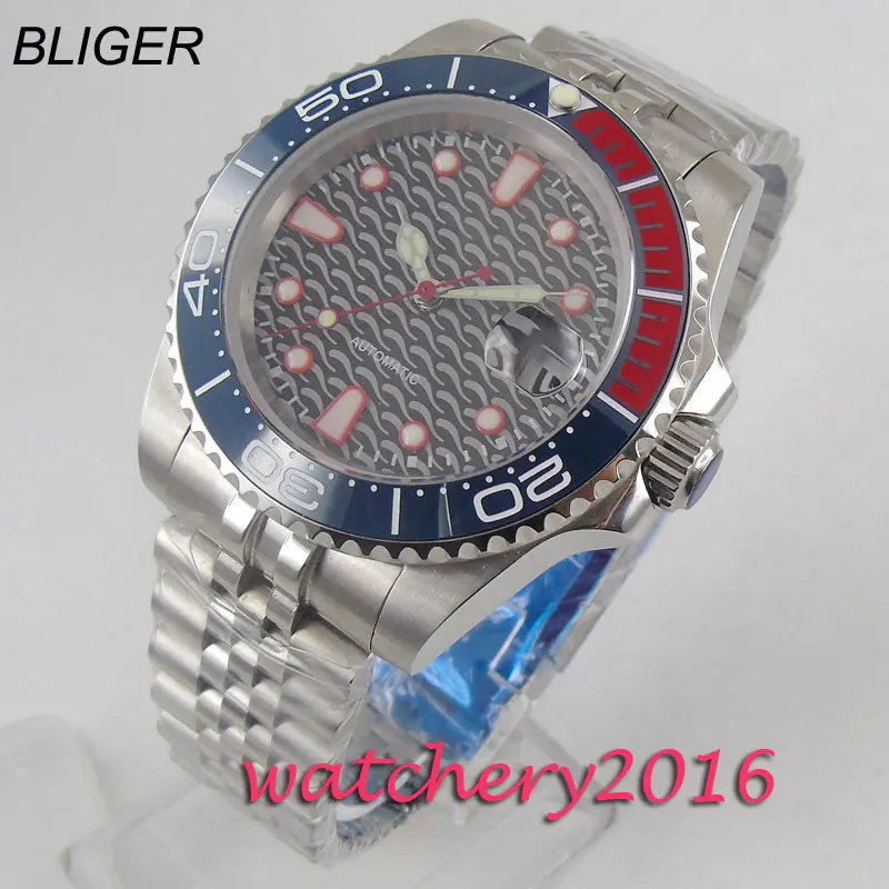 40mm Sterile dial ceramic bezel jubilee Sapphire date automatic mens Watch | Наручные часы