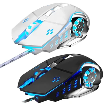 

2500 DPI Professional Wired Gaming Mouse Breathing Backlight LED Optical USB Computer Mouse Mute Mechanical Mouse for PC Laptop
