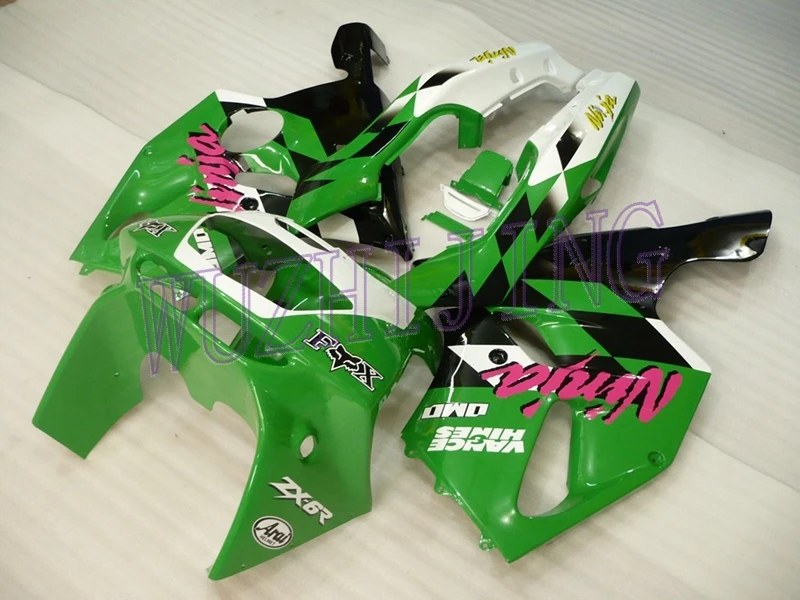 Набор для всего тела Zx6r 1996 Обтекатели Zx6r 94 95 зеленый черный, белый цвет Abs обтекатель ниндзя Zx-6r 1994-1997 - Цвет: COMPRESSION mold