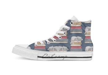 

How to Chill Like a Cat breathable Casual High Top lace-up Canvas shoes sneakers Drop shipping