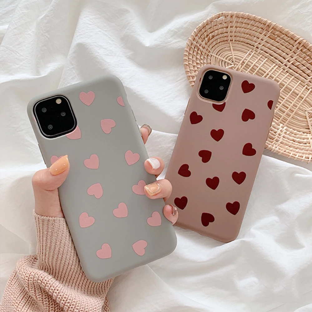 Heyytle чехол с милым сердечком для iPhone 11 Pro MAX, мягкая задняя крышка из ТПУ для iPhone X XS MAX XR 7 8 6 6S Plus, розовый чехол