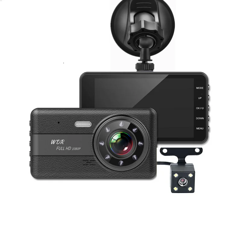 4 дюйма ips DisplCar DVR 1080P FHD 170 градусов Широкий формат камера-регитсратор на панели управления Black Box Экран Ночное видение видеорегистратор заднего Камера движения Простая установка