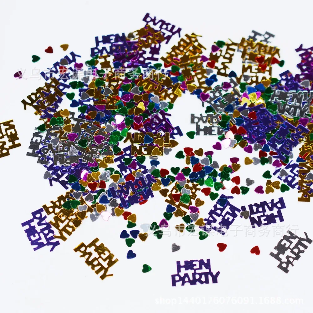 Hen party singles party/15 grams Sequins PVC Flat for DIY Card Making Craft Color Collection