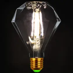 TIANFAN Edison ЛАМПЫ Алмазная Светодиодная лампа винтажная нить 4 Вт декоративная лампа накаливания
