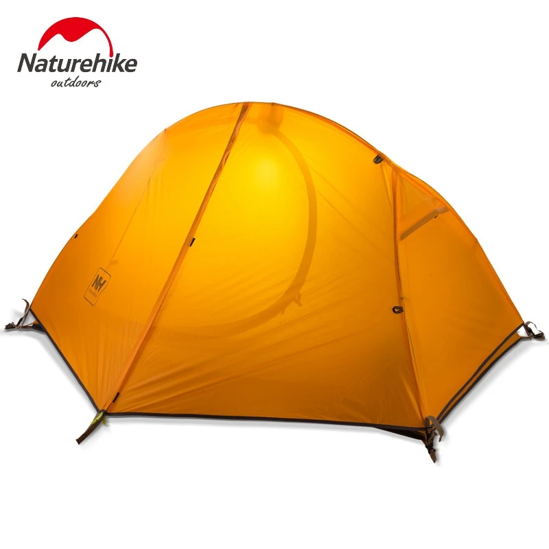 1,3 кг Naturehike палатка 20D из силиконовой ткани Сверхлегкий двухслойный алюминиевый стержень для 1 человека туристическая палатка 4 сезона с туристическим ковриком