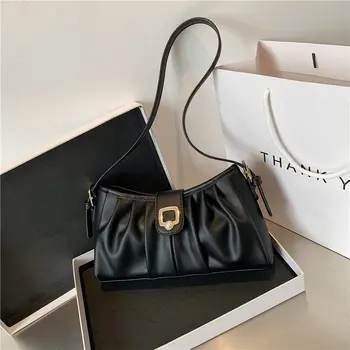 

Elegant Women Shoulder Bag PU Leather Female Underarm Handbag Luxury Designer Hand Bag for Women Fashion Lady Travel Purse Bags
