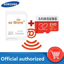 Ez-محول شبكة wi-fi من سامسونج EVO plus ، بطاقة ذاكرة Micro SD من الفئة 10 ، بطاقة TF لاسلكية ، 32-64-128 جيجا بايت
