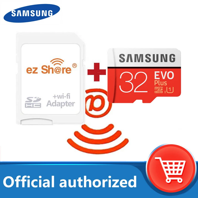 Беспроводной адаптер ez share с Wi Fi + карта Micro SD Samsung EVO plus класс 10 microsd беспроводная TF 32