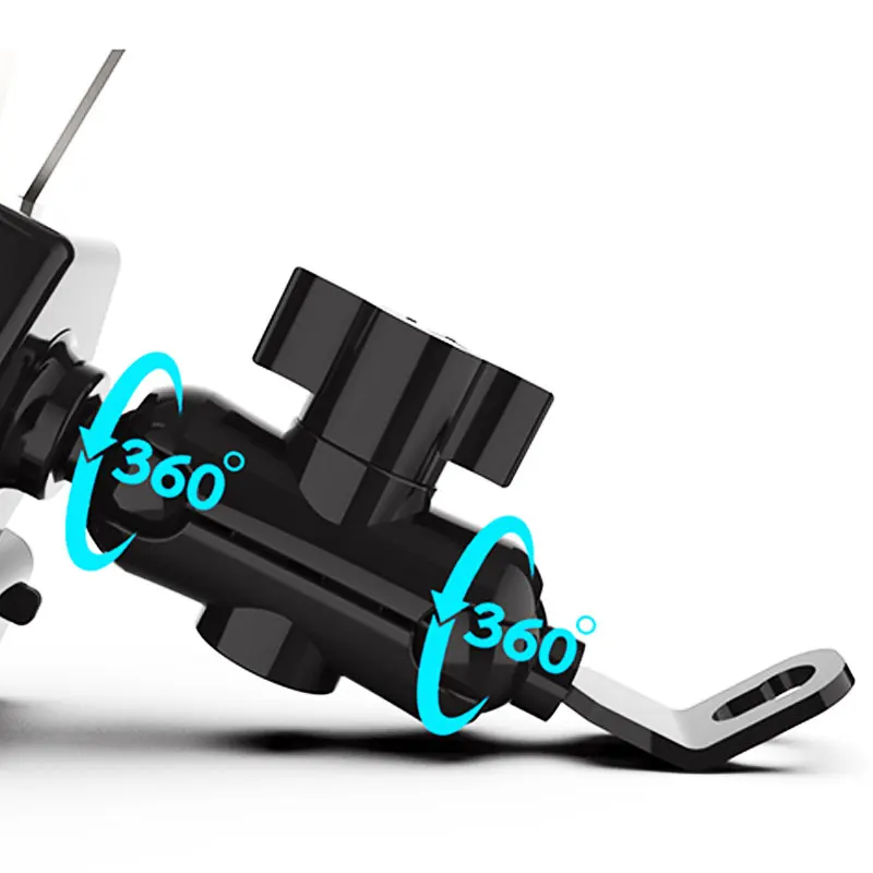 Универсальный держатель для мобильного телефона для мотоцикла с USB зарядным устройством вращение на 360 градусов для Moto 3,5-6 дюймов скутер gps