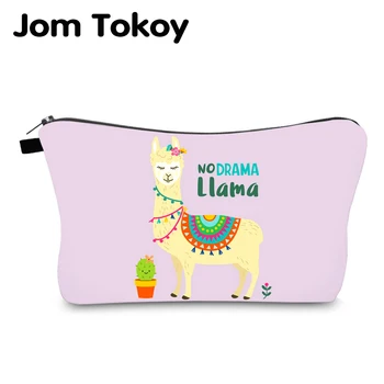 

Jom Tokoy Waterproof Cosmetic Organizer Bag Makeup bag Printing Alpaca Cosmetic Bag Fashion Women Multifunction Beauty Bag 979