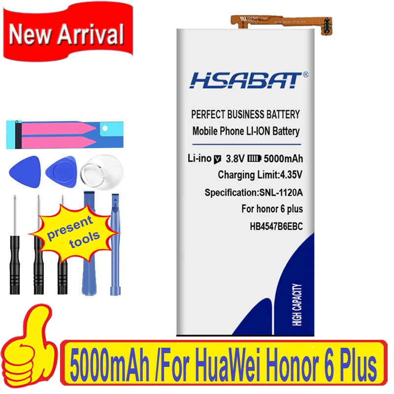 Аккумулятор HSABAT HB4547B6EBC 4700 мАч для HuaWei Honor 6 Plus 6plus PE-TL20 UL00 TL10 CL00 | Мобильные телефоны