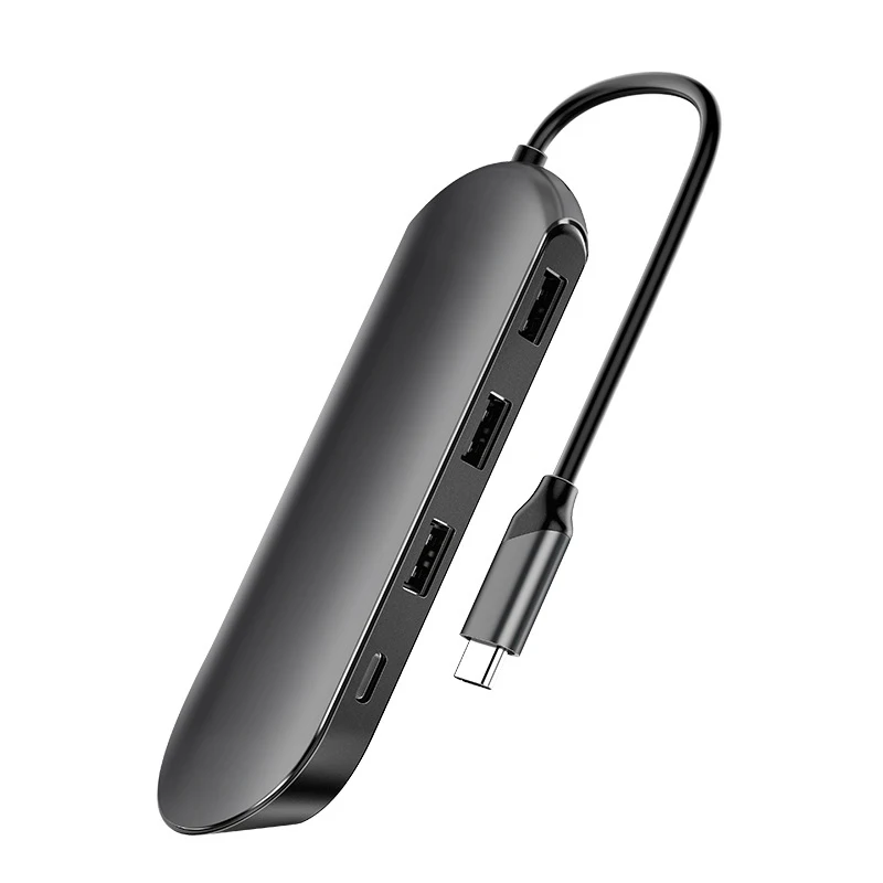 8 в 1 концентратор Usb Type C Hdmi 4K Usb C концентратор для Gigabit Ethernet Rj45 Lan адаптер для Macbook Pro Thunderbolt 3 Usb-C порт зарядного устройства Si