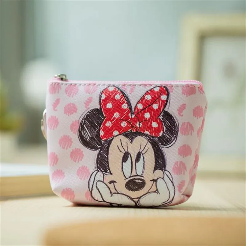 Детский мультяшный кошелек Disney монетница с Микки Маусом для девочек и мальчиков