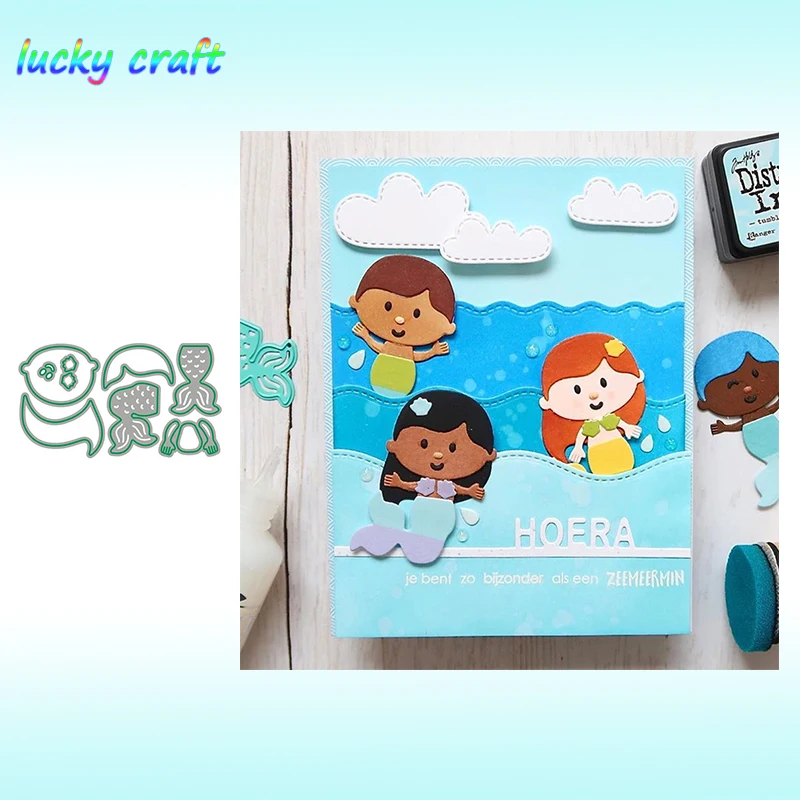 

Puzzle Mermaid set Metal Cutting Dies for DIY Scrapbooking Embossing Paper Card Album Decoration Crafts Dies Cut 2019