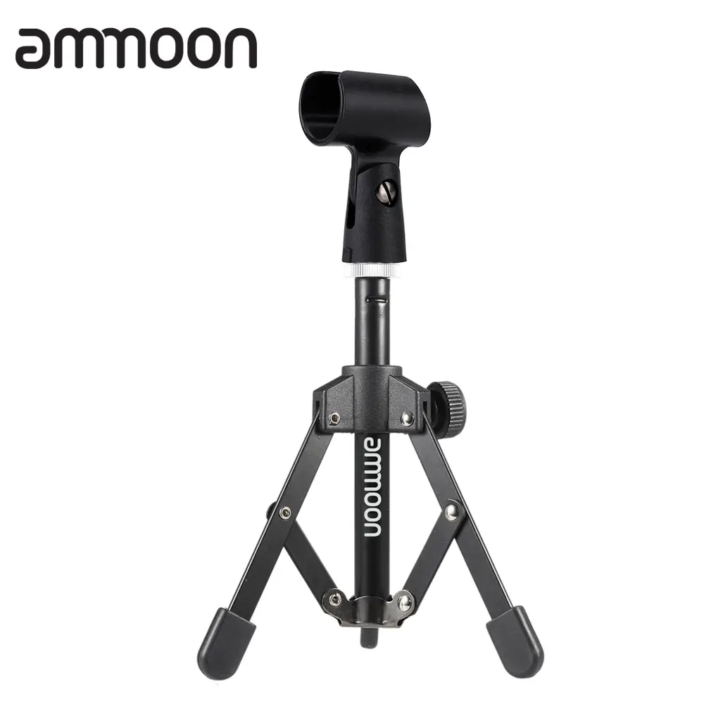 Складная регулируемая настольная микрофонная стойка ammoon мини штатив с