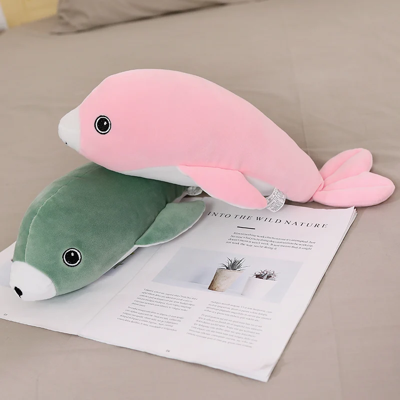 40-120 см большого размера разноцветный тюлень плюшевые игрушки мягкие морские животные Морская собака плюшевые куклы мягкие Мультяшные подушки для сна подарок для девочек