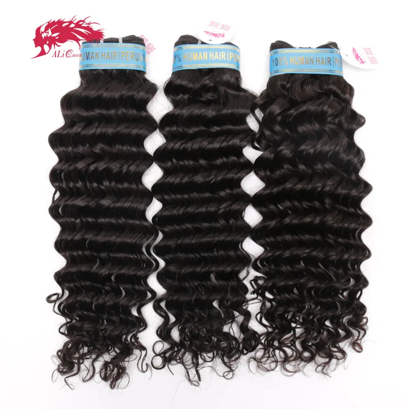 

3Pcs Lot Peruvian Deep Curly Hair Bundles 10-26 Inches Natural Color Unprocessed Virgin Human Hair Extension One Cut