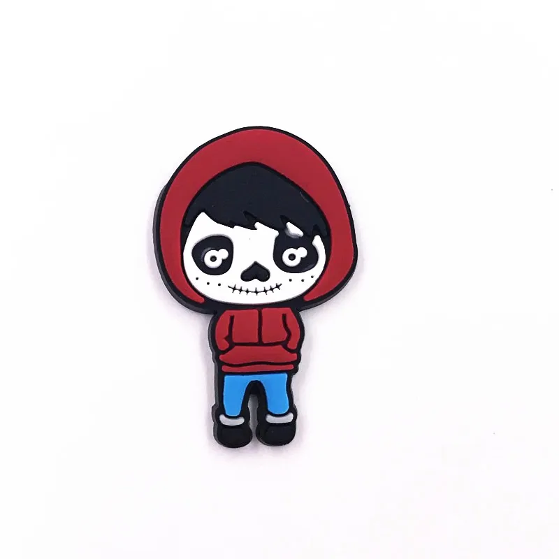 

1Pcs Scary Red Hair Female Ghost Labels Terrible Monsters PVC Badges Men Garment Ornament Present For Party Birthday